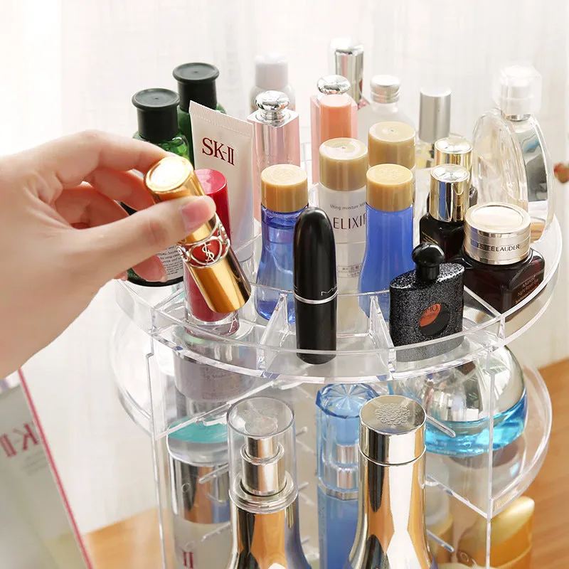 360 degree rotating makeup storage box