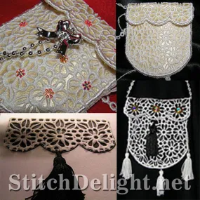 AE007 Dainty Lace Clutch Purses