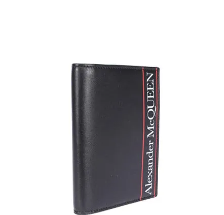 Alexander McQueen Logo Print Bifold Passport Holder