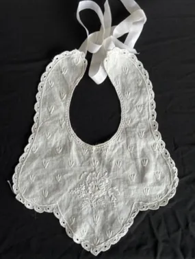 Antique Embroidered Baby Bib