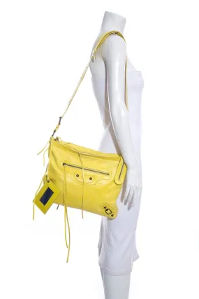 Balenciaga Yellow City Crossbody Handbag