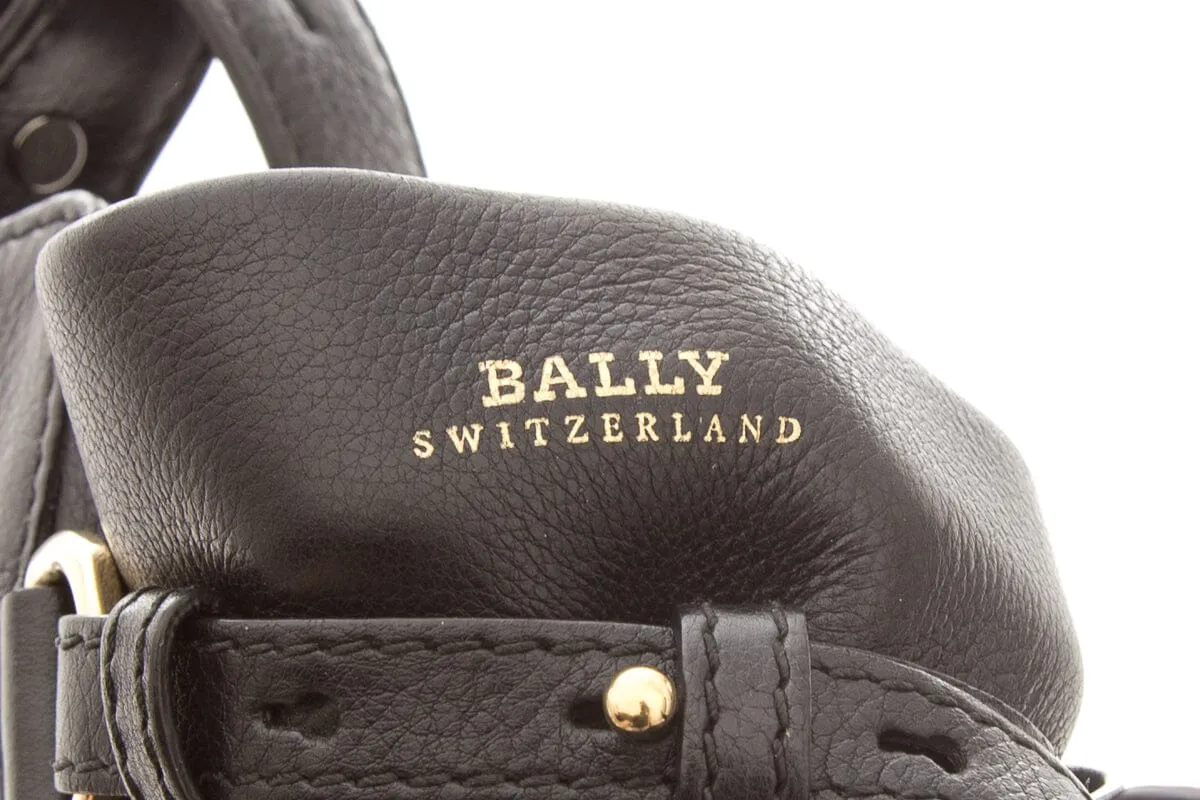 Bally Black Pamia Laser Cut Handbag