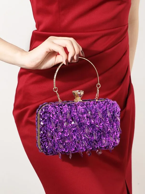 Beautiful Red Beaded Cocktail Purse