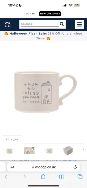 Beige Moments Mug - Mum Is A Friend