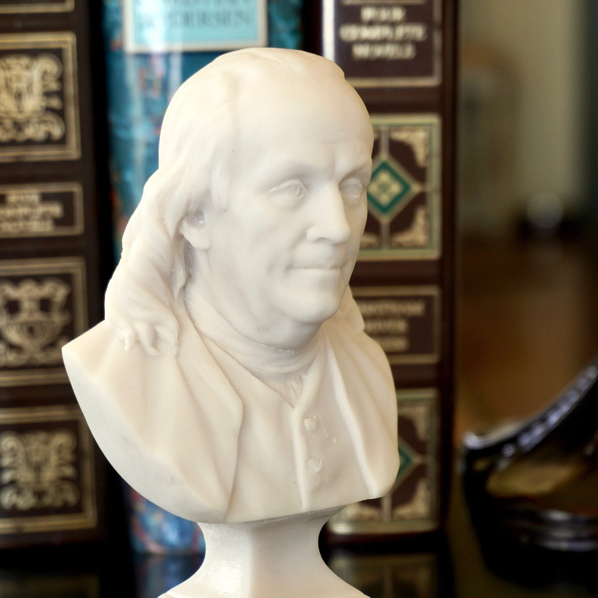 Benjamin Franklin 6-inch White Bust