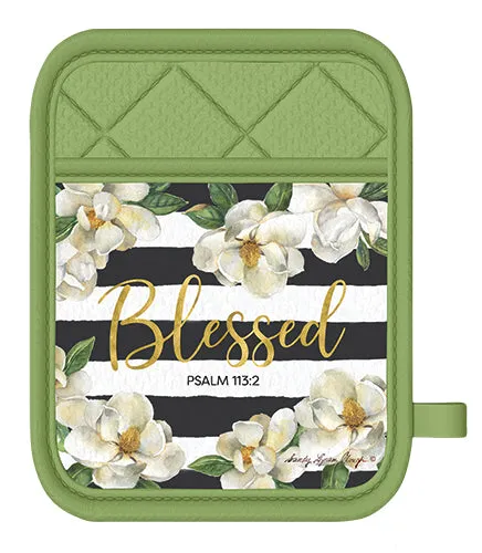 Blessed Magnolia Oven Mitt/Pot Holder Set