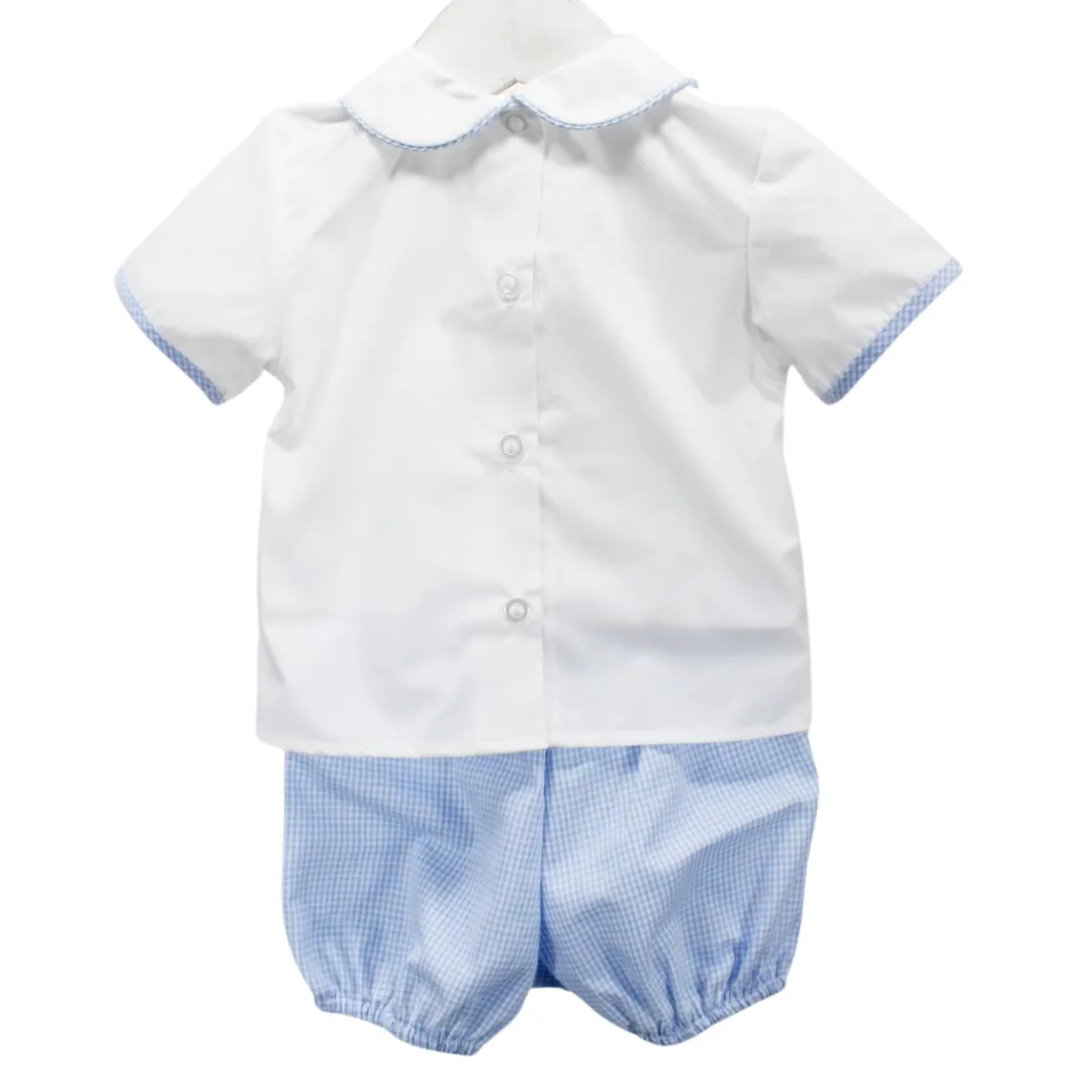 Blue Train Diaper Set