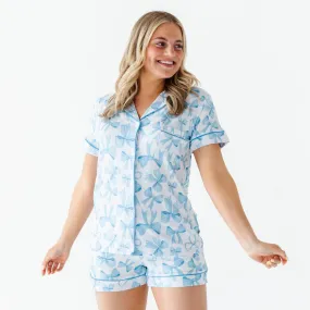 Bow Sweet Bow Women's Collar Shirt & Shorts Set