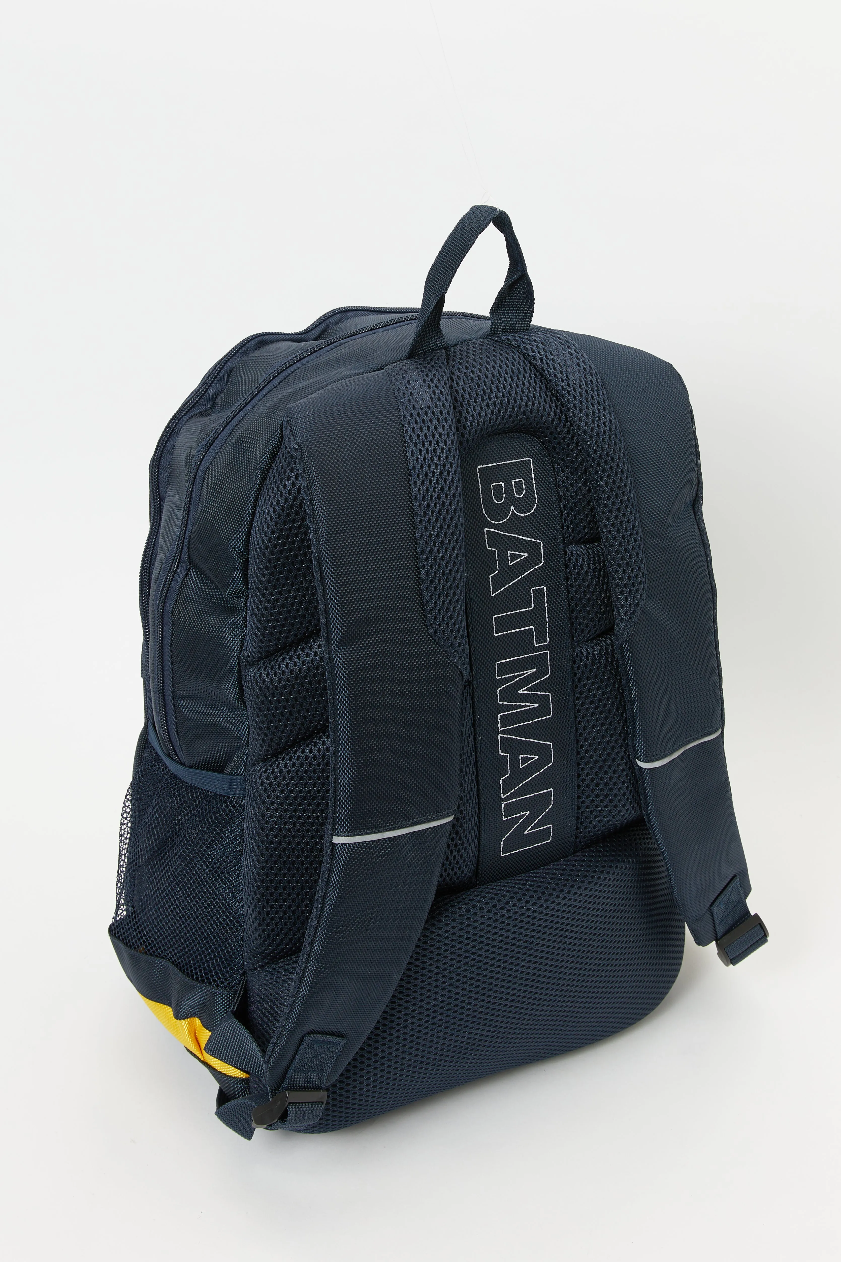 Boys Navy And Yellow Batman Teens 18" Backpack