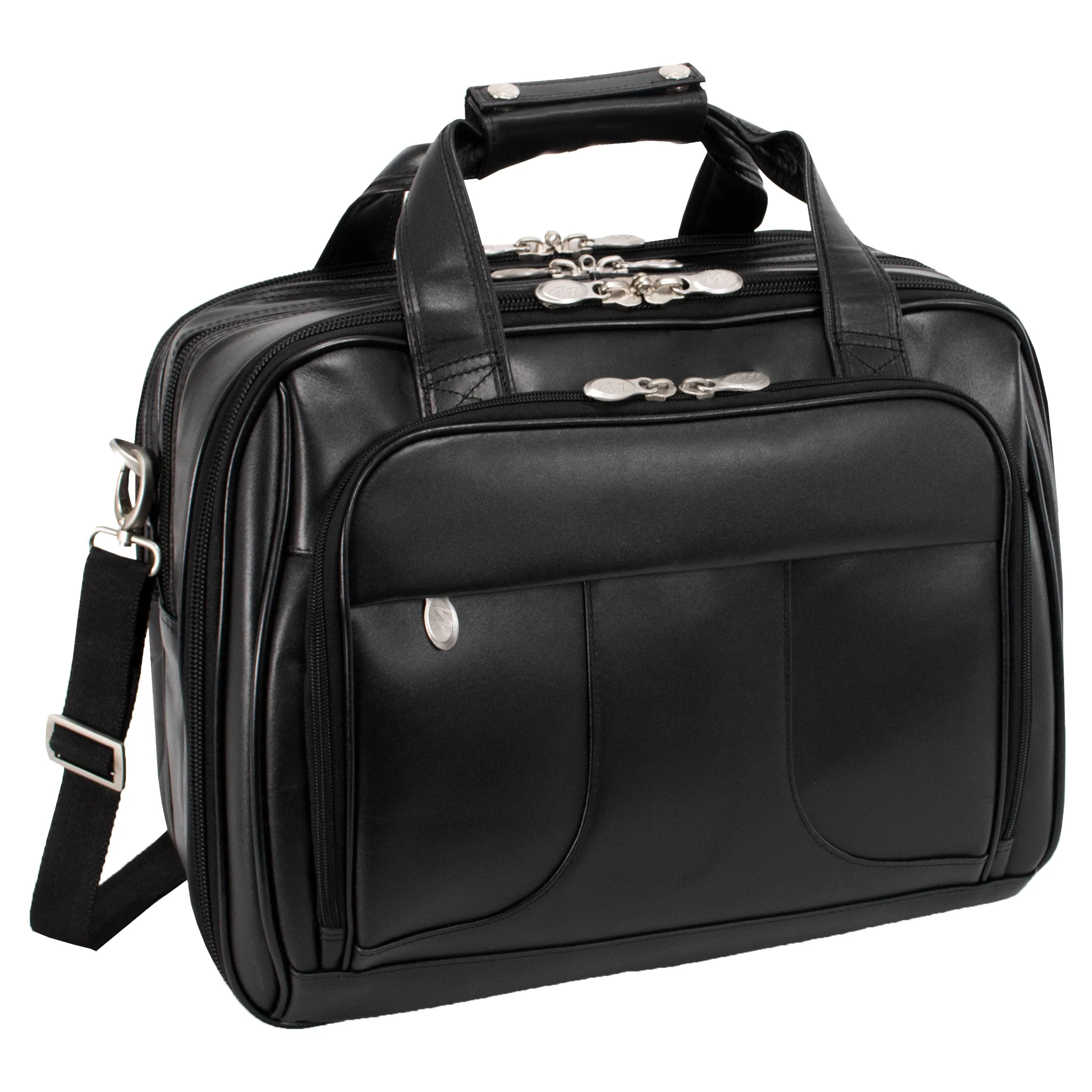 CHICAGO | 17” Leather Detachable-Wheeled Overnight Laptop Case