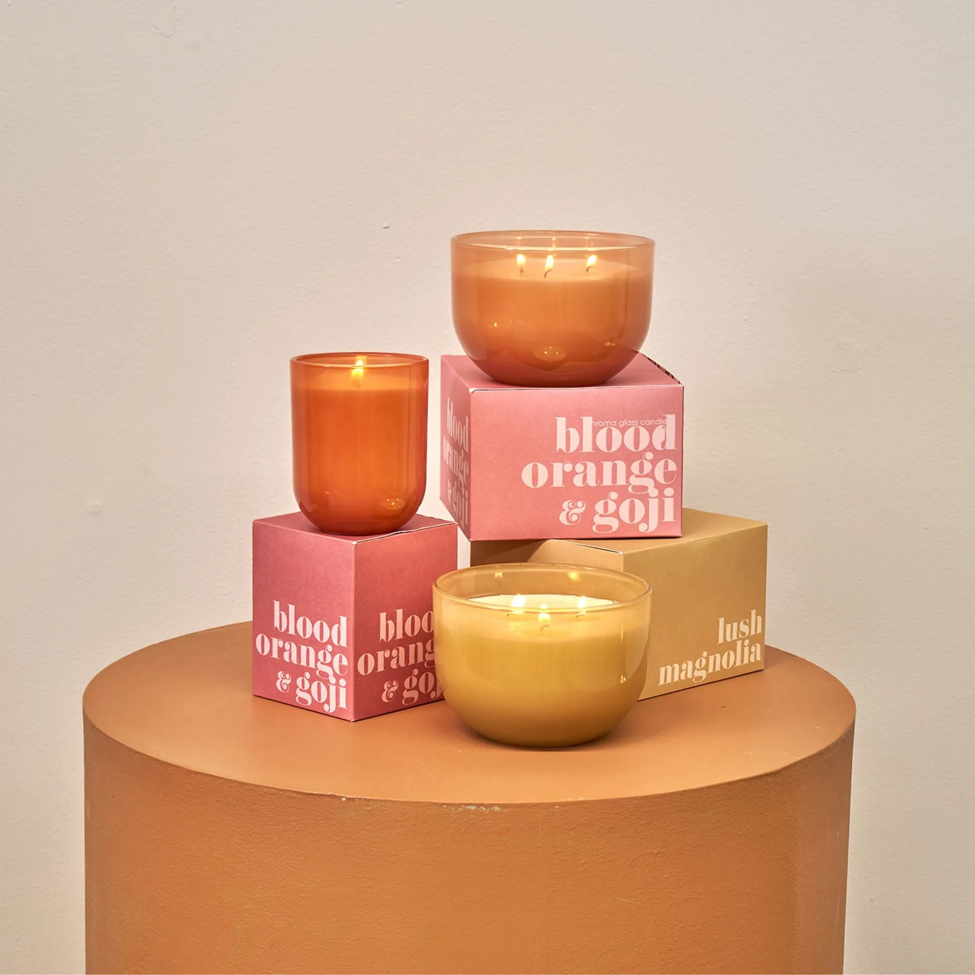 Chroma Glass Candle - Small - Blood Orange & Goji