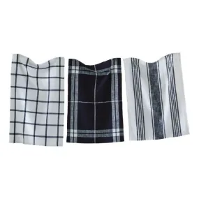 classic black | dish towel set of 3