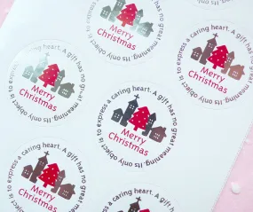 CLEARANCE Merry Christmas Sticker Set (Silver & Red / 10pcs) Seal Sticker - Scrapbooking Packaging Party Gift Wrap Deco Collage Home Decor S069