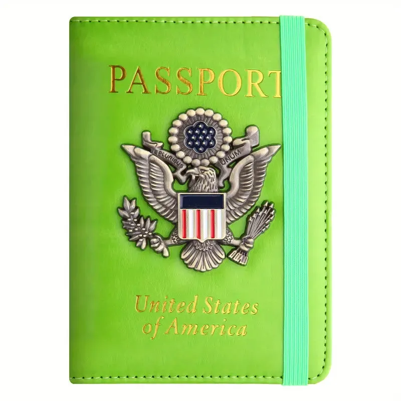 Creative Passport Holder Cover With 3D Metal Badge