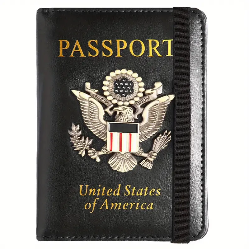 Creative Passport Holder Cover With 3D Metal Badge