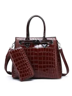 Crocodile Pattern Handbag