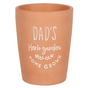 Dad's Herb Garden Terracotta Plant Pot