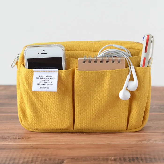 Delfonics Utility Pouch - Small Size / Yellow - , Delfonics Inner Carrying Bag S Size