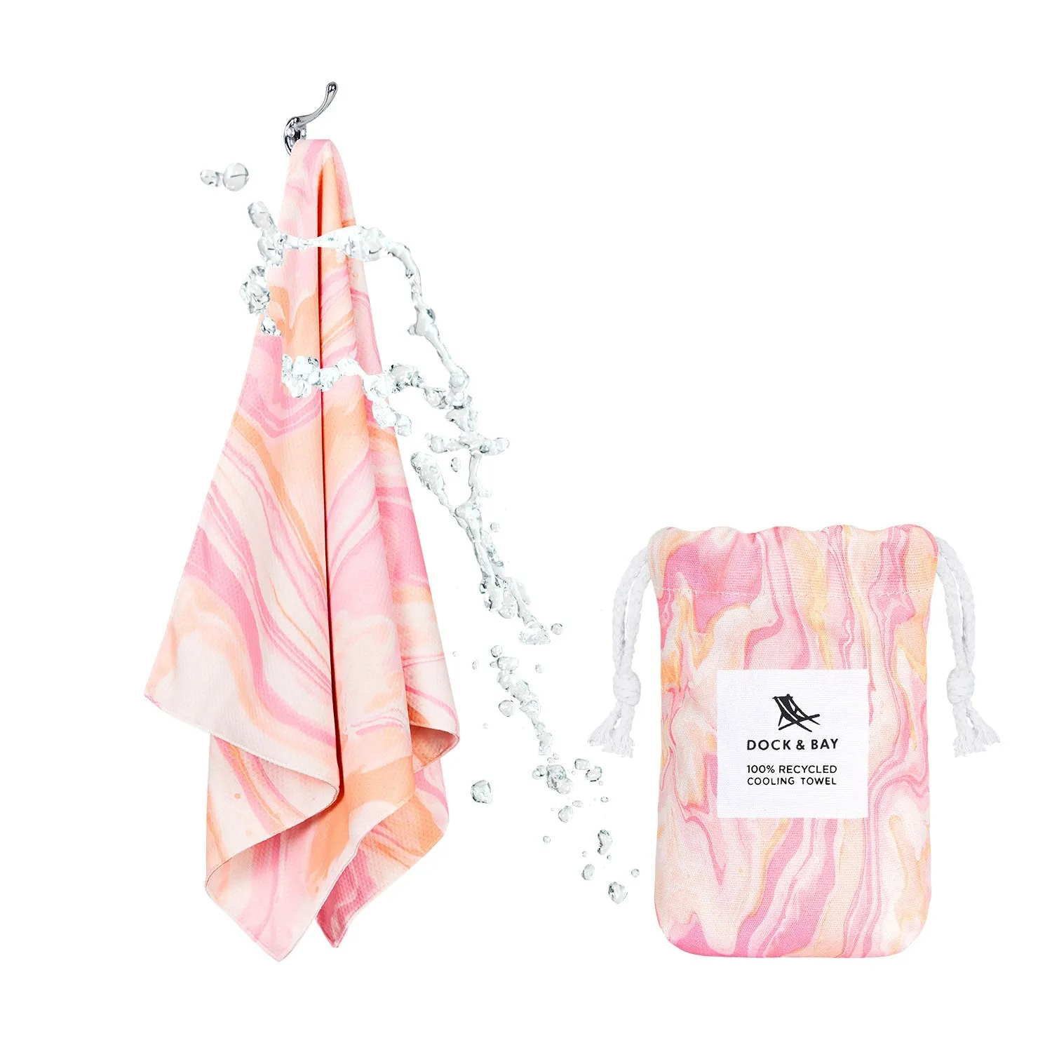 Dock & Bay Cooling Gym Towel - Peach Melba