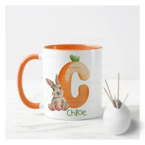 Easter Bunny Mug - Orange Handle