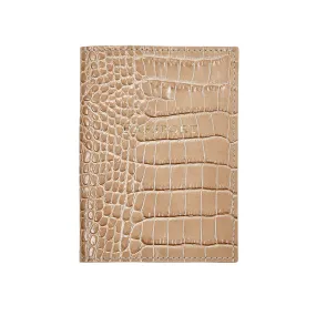 Embossed Croc Leather Passport Holder- Can Be Personalized