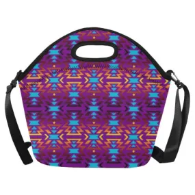 Fire Colors and Sky Moon Shadow Neoprene Lunch Bag/Large