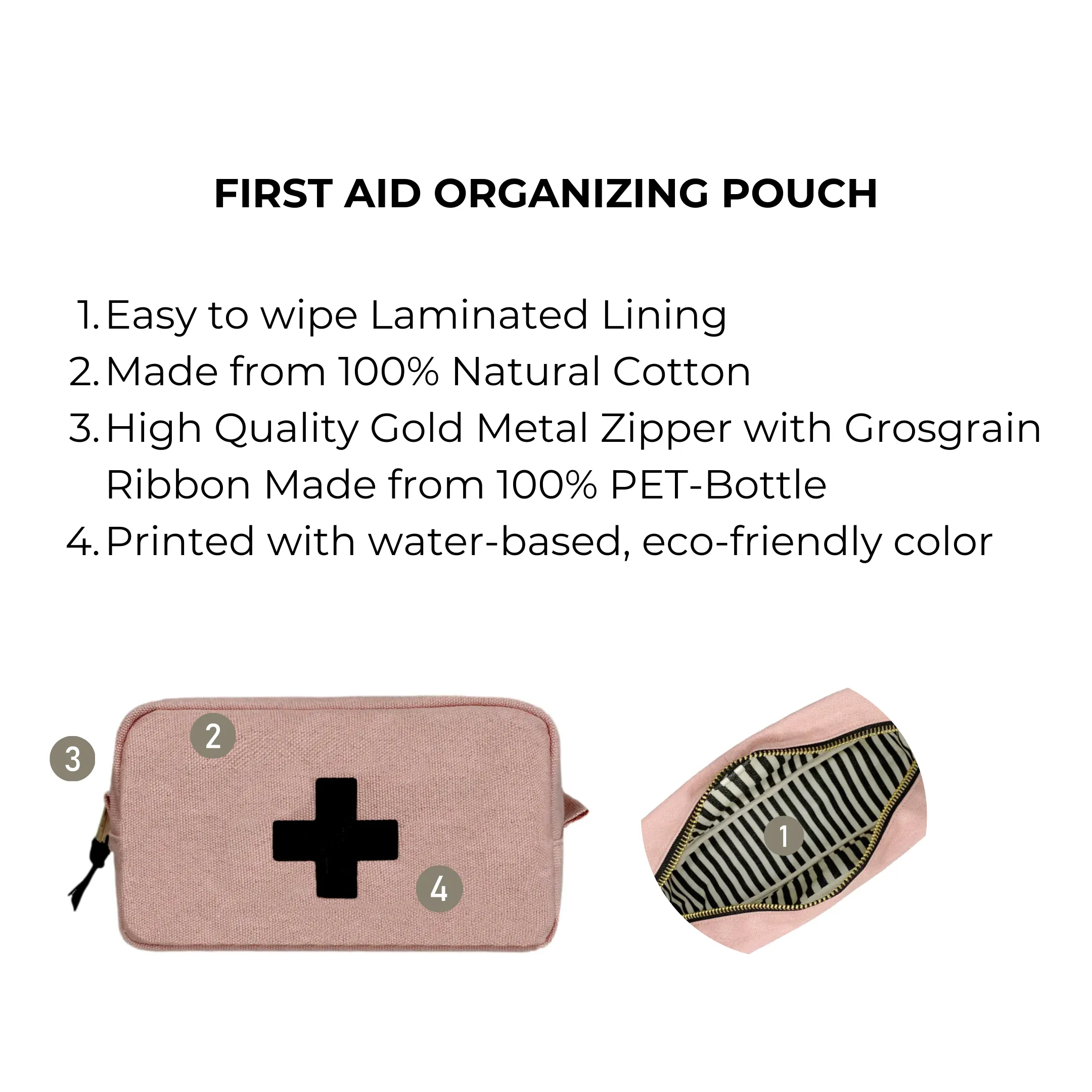 First Aid Organizing Pouch, Pink/Blush