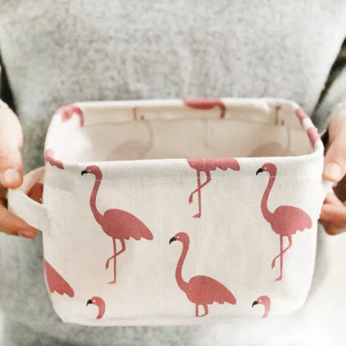 Flamingo Pouch, Pencil Pouch, Pouch Pattern, Make Up Bag, Cosmetic Bag, Toiletry Bag, Storage Bag, Makeup Bag, Cotton Linen Bag, Organizer