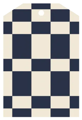 Gift Tag  - Checkers Navy