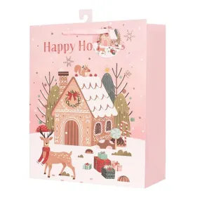 GINGERBREAD HOUSE GIFT BAG LARGE 26X32X12CM