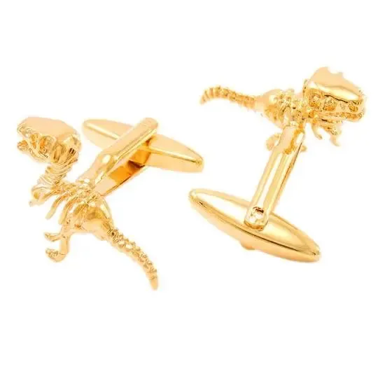 Gold Dinosaur Cufflinks