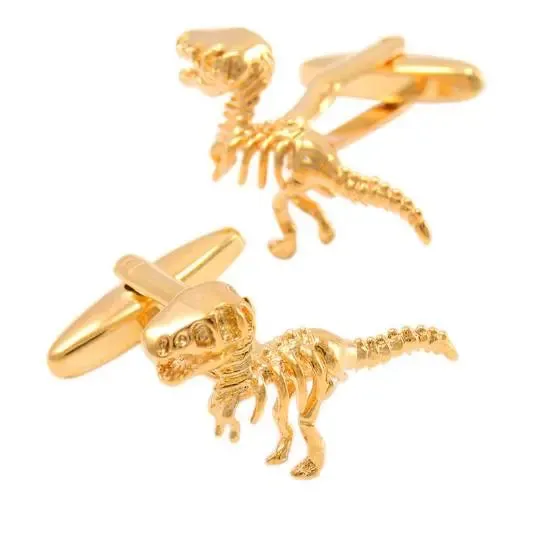 Gold Dinosaur Cufflinks