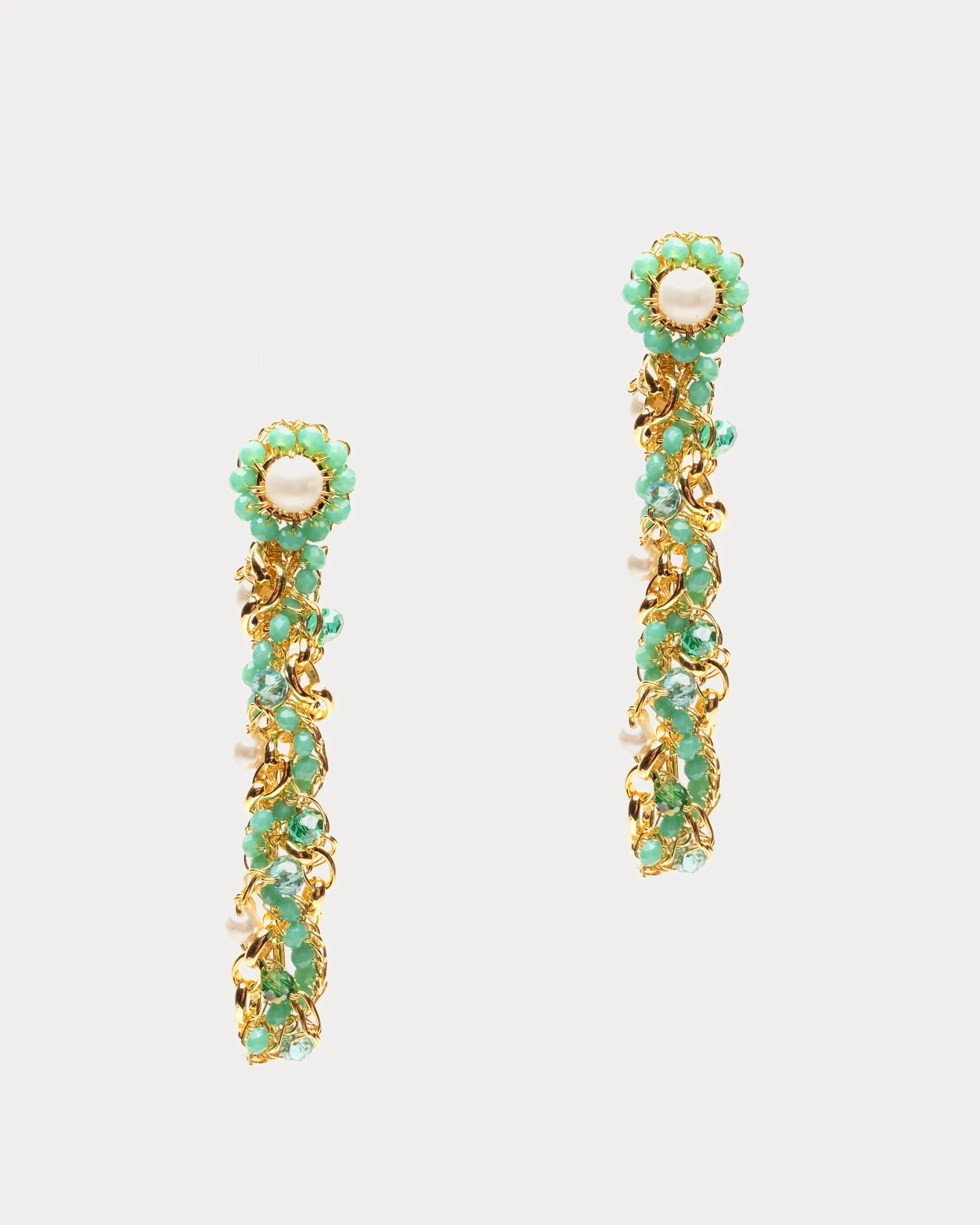 Hera Drop Earring Gold Teal