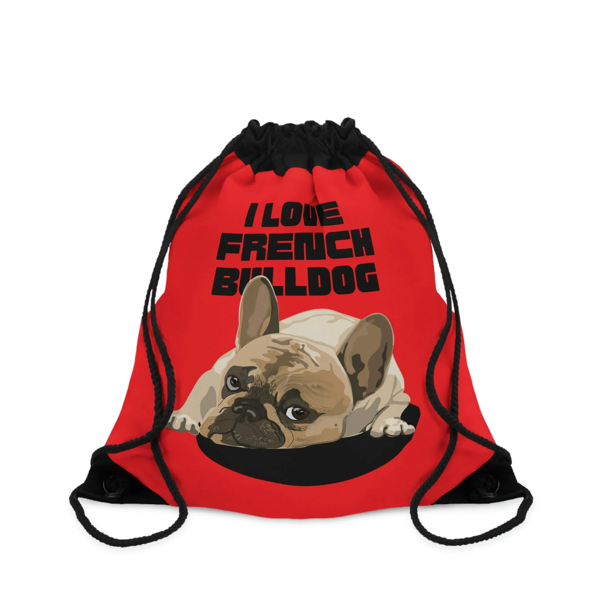 I love my French Bulldog Dog POD Drawstring Bag