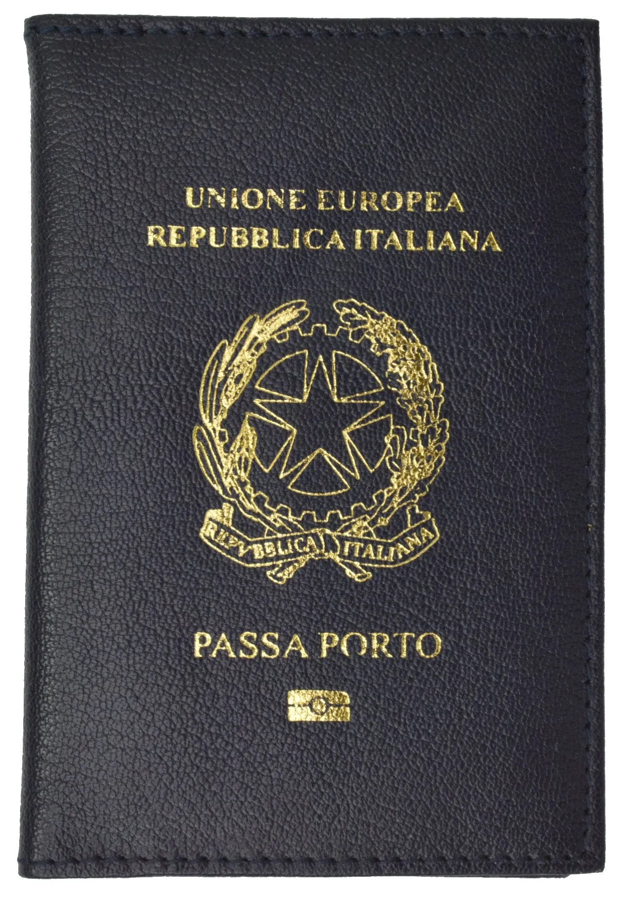 Italy Passport Wallet with Credit Card Holder Genuine Leather Passport Cover with Italy Emblem Imprint Passaporto 601 Italy