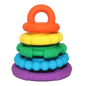 JellyStone Rainbow Stacker Teether & Toy - Rainbow