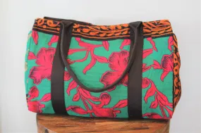 Jiya Carry All Bag - Green, Pink & Orange