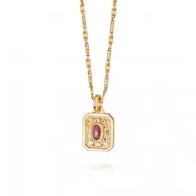 July Birthstone 18ct Gold Plated Necklace BS07_GP