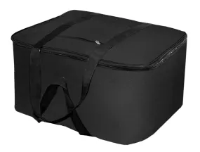 Kuber Industries Moisture Proof Wardrobe Organizer Storage Bag For Clothes With Zipper Closure and Handle (Black)-HS43KUBMART26645