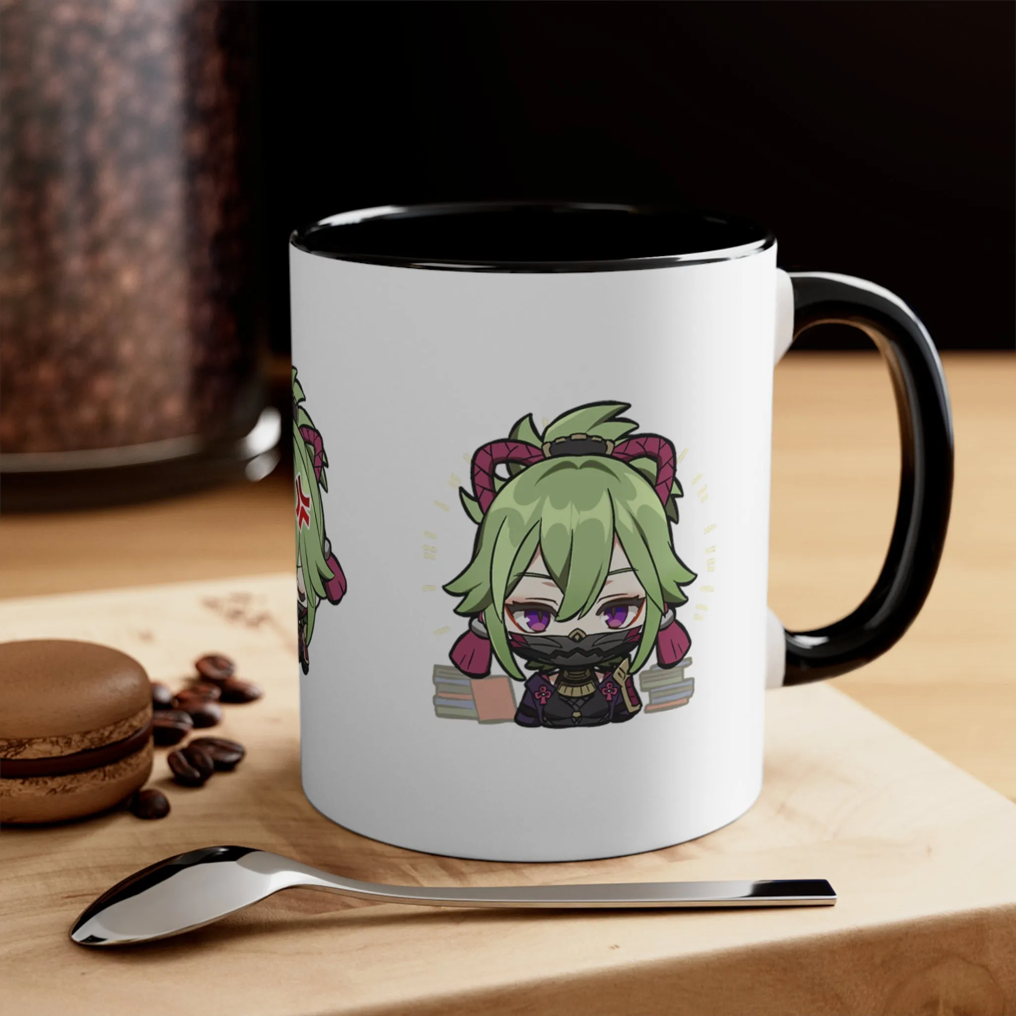 Kuki Genshin Impact Accent Coffee Mug, 11oz Cups Mugs Cup Gift For Gamer Gifts Game Anime Fanart Fan Birthday Valentine's Christmas