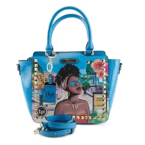 LA PHILIPE LP1003-8 BLUE IN BAHAMAS HANDBAG-SATCHEL