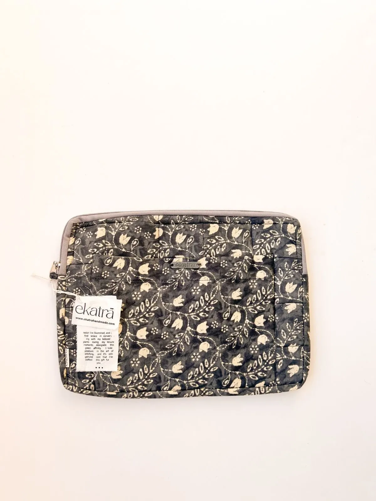 Laptop Sleeve Black Floral