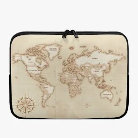 Laptop Sleeve - without handles - World Map