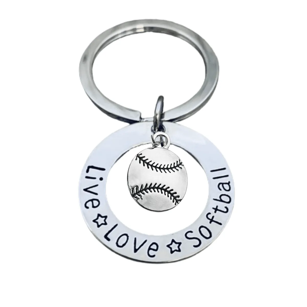 Live Love Softball Keychain