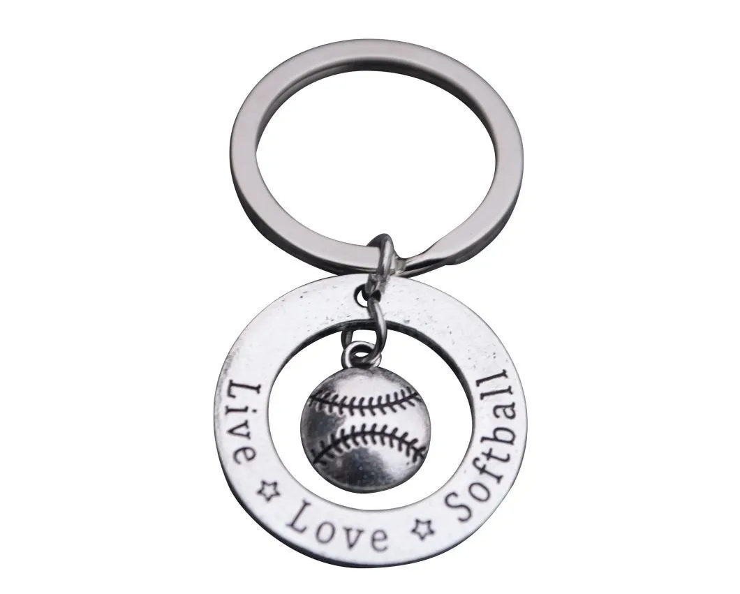 Live Love Softball Keychain