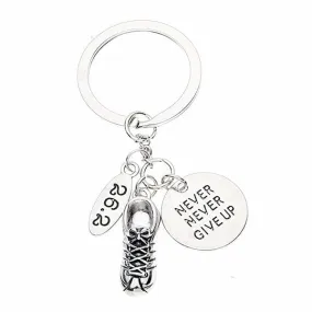 Marathon Runner Never Give Up Keychain