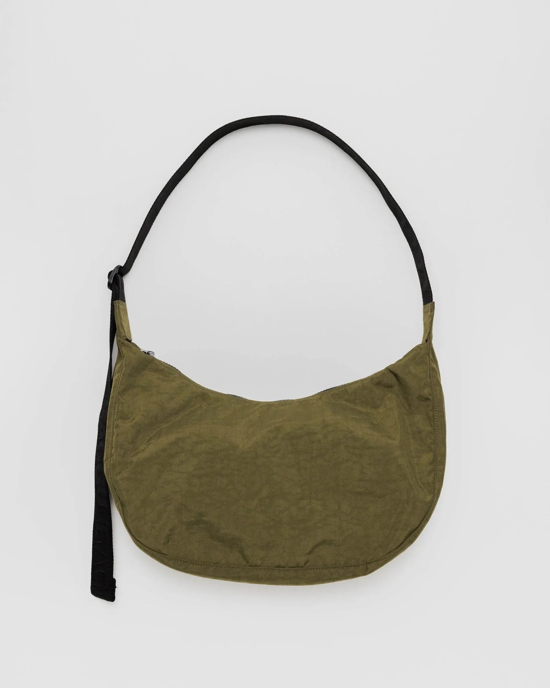 Medium Nylon Baggu Crescent Bag - Olive