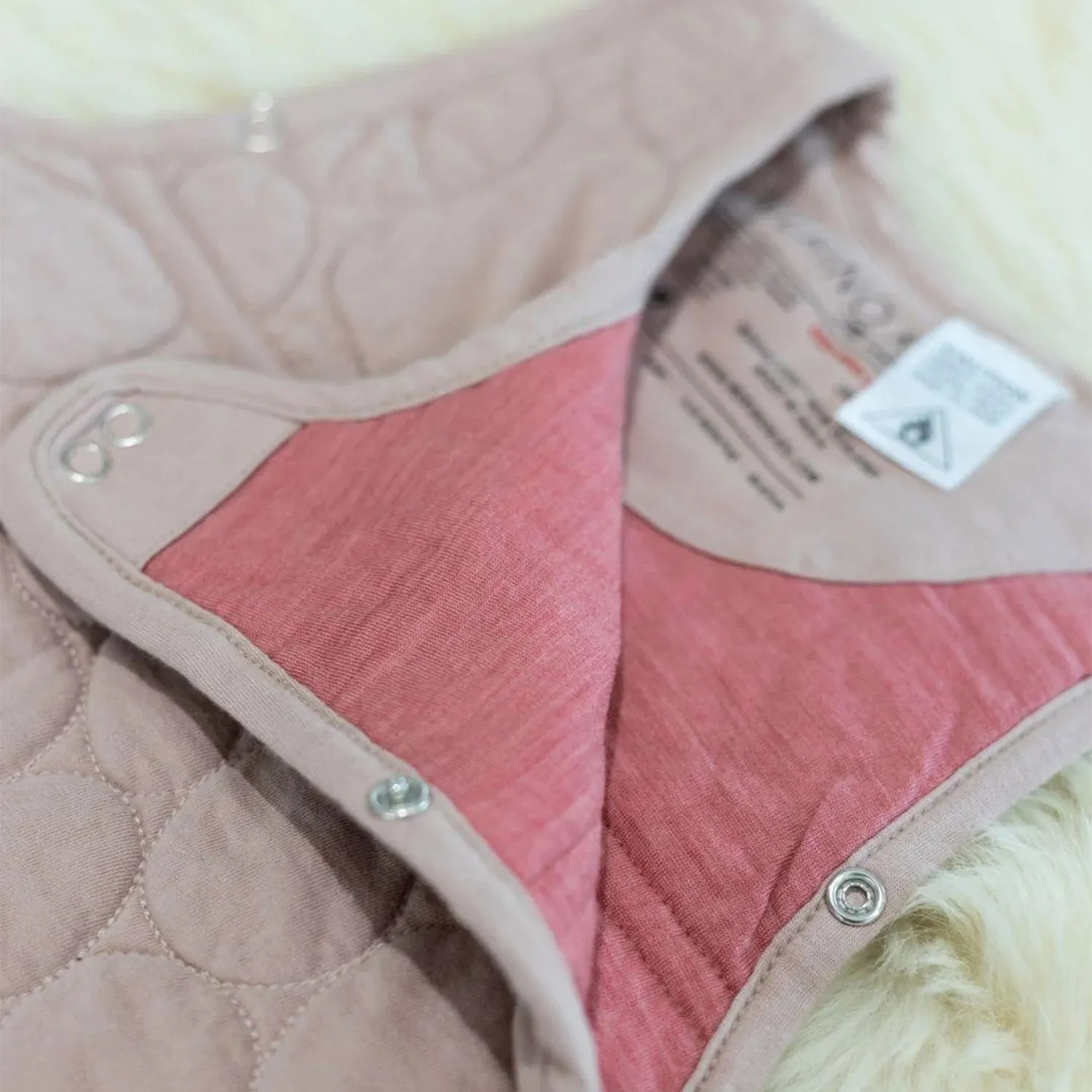 Merino Wool/Cotton Go Go Sleeping Bag - Winter Weight - Misty Rose