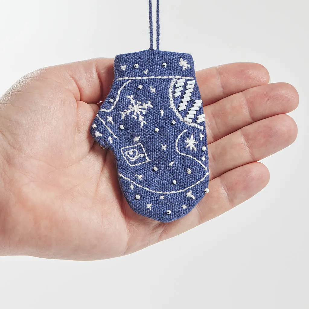 Mini Mitten Patchwork Ornament