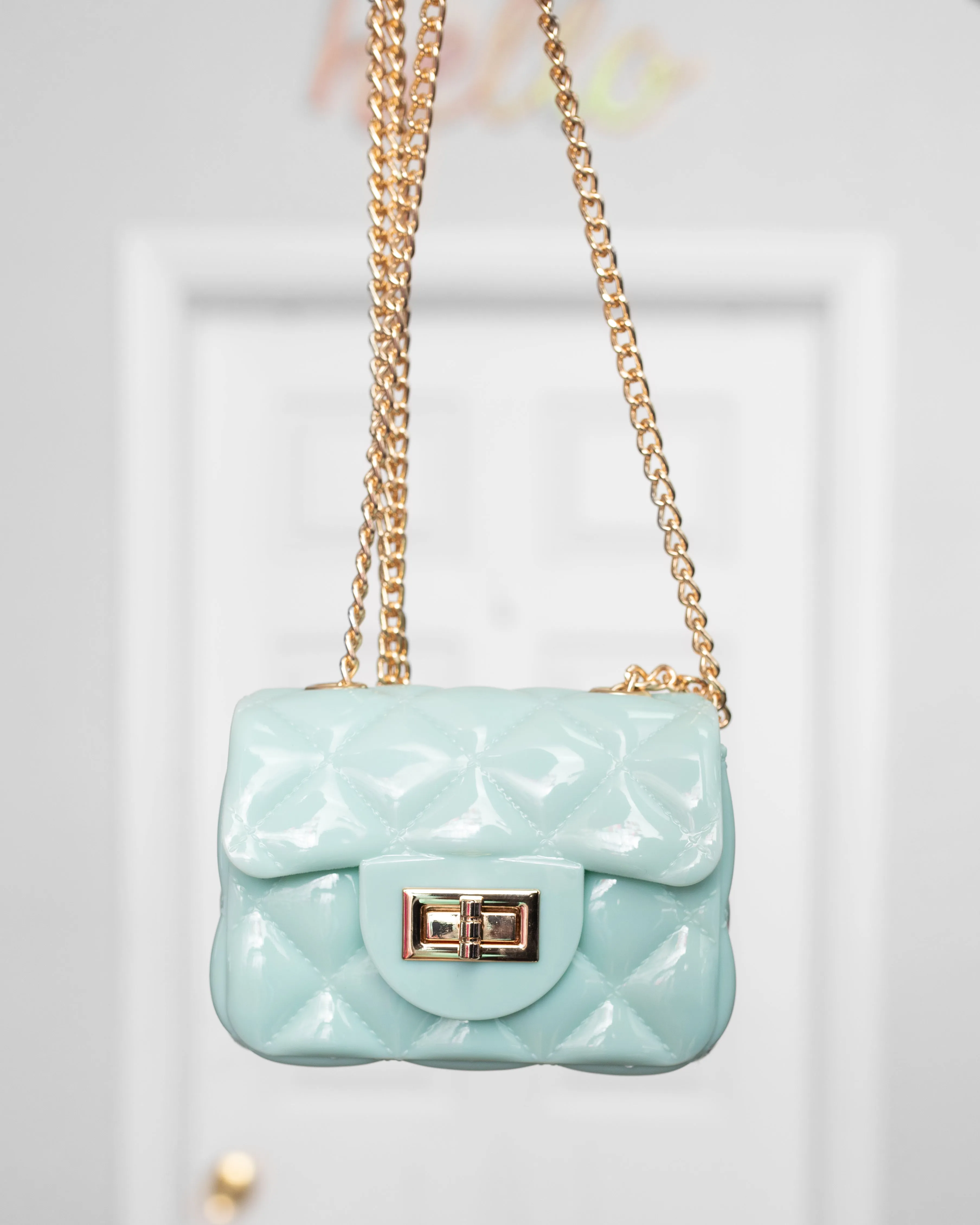 Mint Mini Quilted Jelly Purse